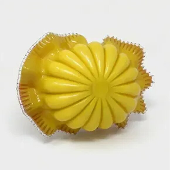 Persimmon Hand Blown Art Glass Basket With Thorn Handel - Picture 7 of 9